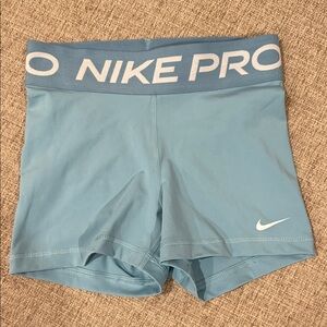 Nike Pro Women's Light Blue Athletic Shorts XS